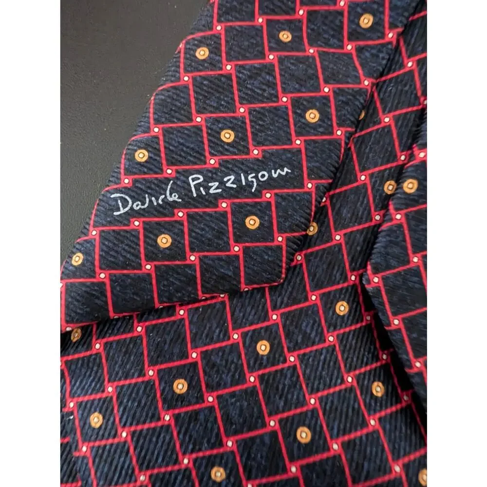 Daniele Pizzigoni Signed Highly Sought After Vintage Bulgari 100% Silk Men's Tie